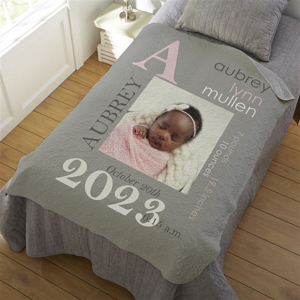 Personalized Photo Baby Blankets - All About Baby Girl - 16469