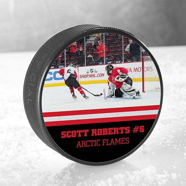  Calgary Flames Officially Licensed Hockey Puck : Sports &  Outdoors