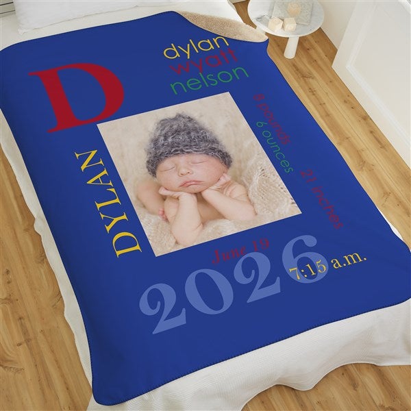 Personalized Photo Baby Blankets - All About Baby Boy - 16485