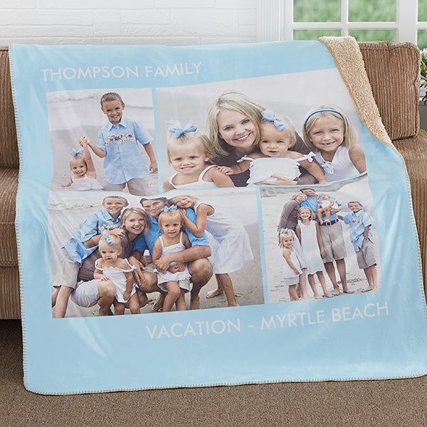 Personalized Photo Premium Sherpa Blanket - Picture Perfect - 16487