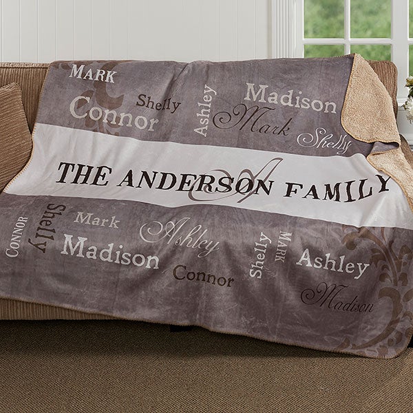 Personalized Family Blankets - Our Loving Family - 16488