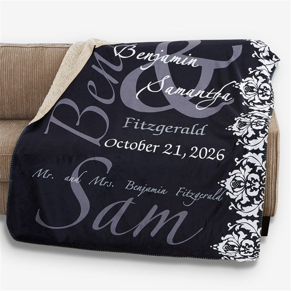 Personalized Wedding Blankets - The Wedding Couple - 16490
