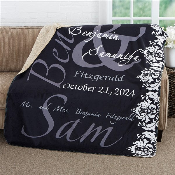 Personalized Wedding Blankets - The Wedding Couple - 16490