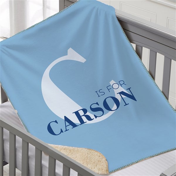 Alphabet Fun Personalized 30x40 Sherpa Blanket