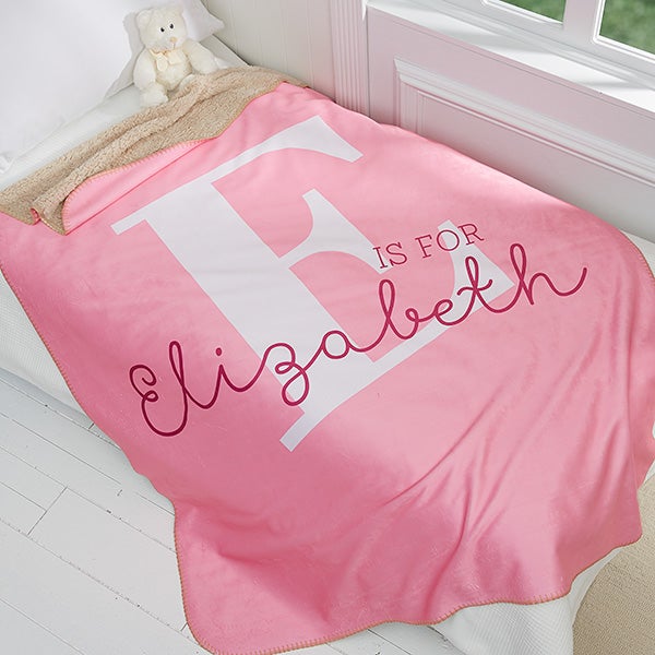 personalized kids premium sherpa