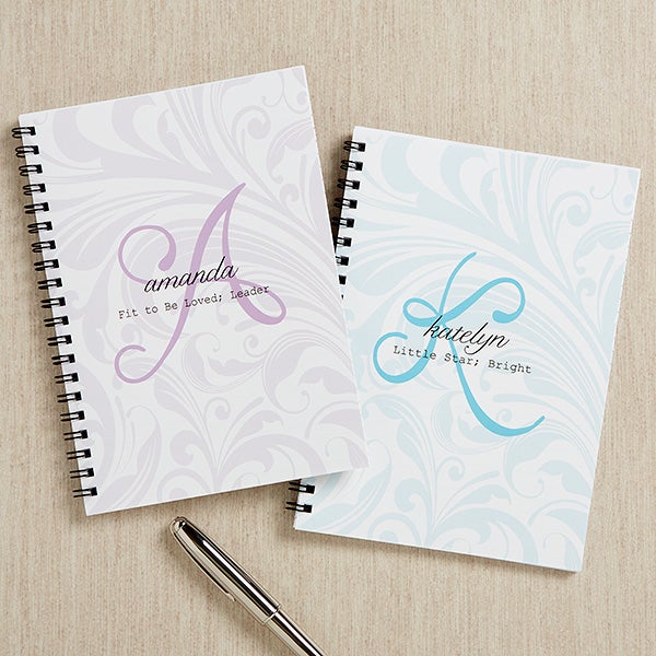 Custom Pink & Purple Damask 3-Ring Binder (Personalized