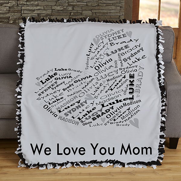 Personalized Blankets For Mom & Grandma - Her Heart of Love - 16523