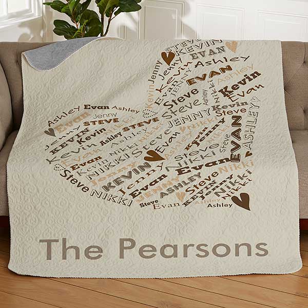 Personalized Blankets For Mom & Grandma - Her Heart of Love - 16523