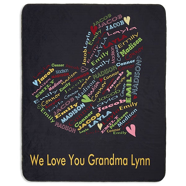 Personalized Premium Blanket 50x60 Heart of Love For Her