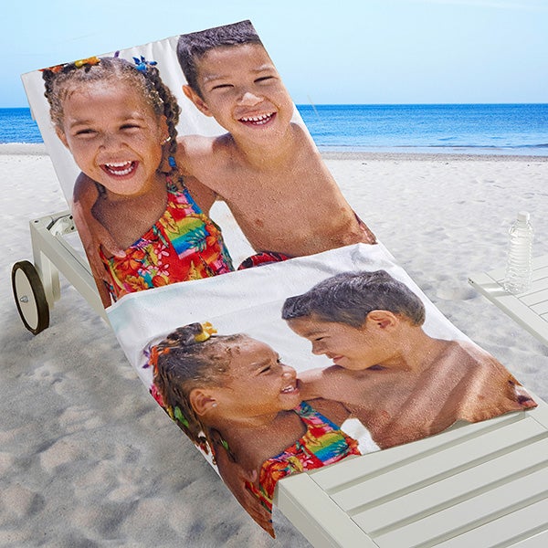 Personalized Photo Beach Towel - Photo Collage - 16537