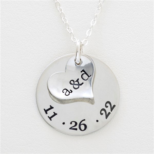 Personalized Heart Initials Necklace 