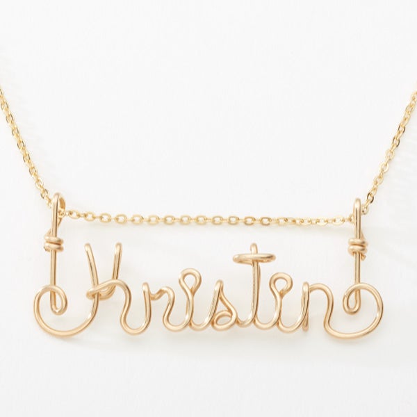 Personalized Wire Name Necklace - 16543D