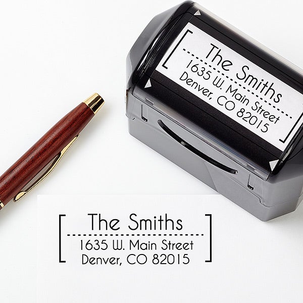 Personalized Self-Inking Address Stamper - Modern  - 16563