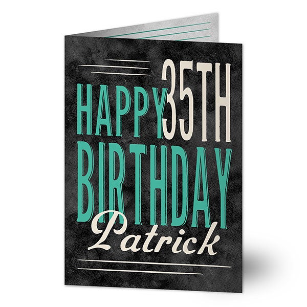 Personalized Birthday Greeting Cards - Vintage Age - 16565