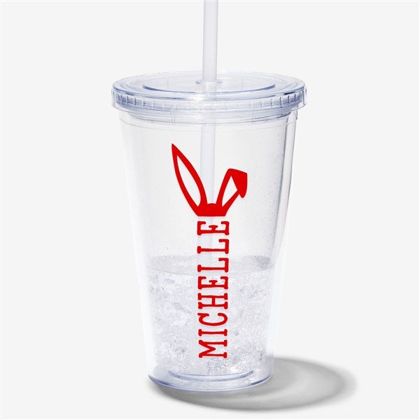 Personalized Easter Acrylic Insulated Tumbler - Bunny Ears - 16598