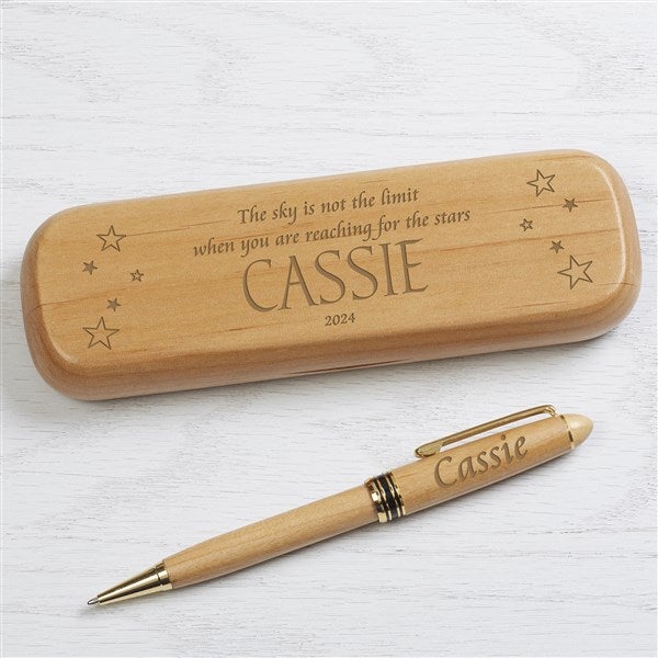Personalized Alderwood Pen Set - Inspiring Message - 16621