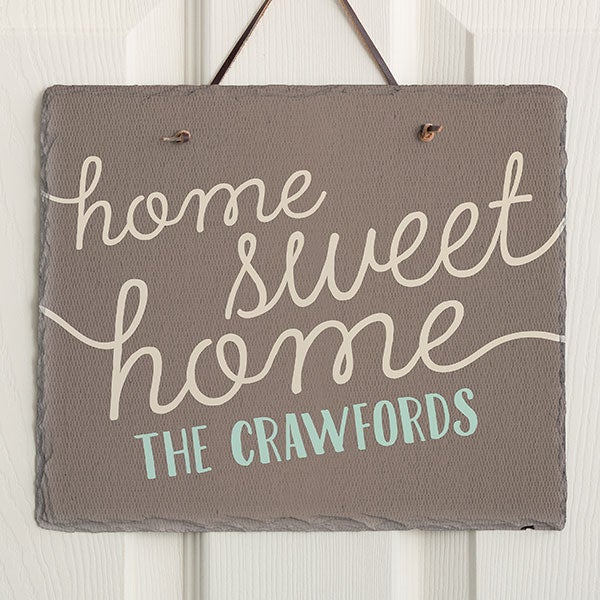 Add Text to Personalise WOOD or METAL HOUSE SIGN Room Door Floral Blue Plaque