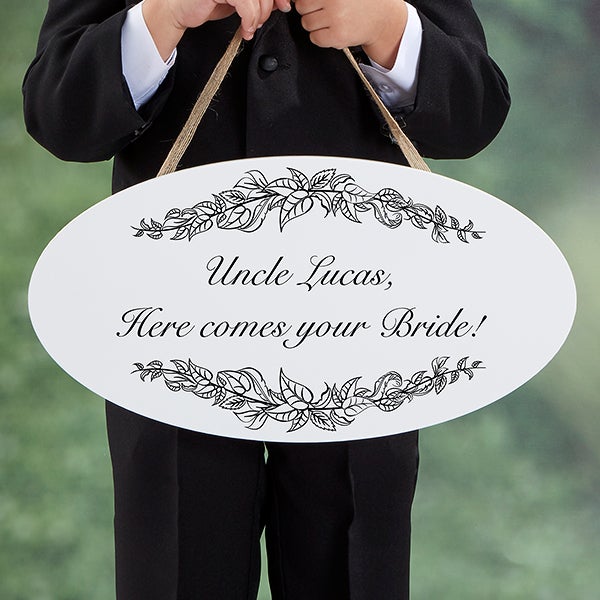 Personalized Wedding Oval Wood Sign - Write Your Own - 16646
