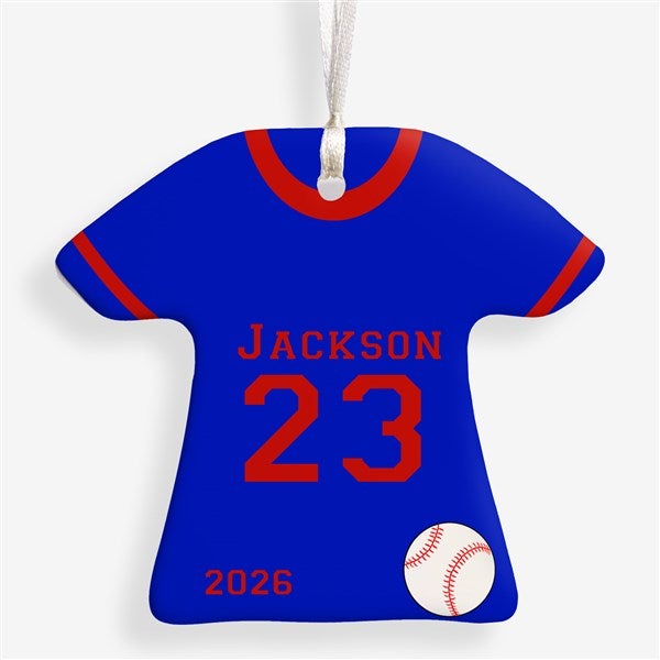 Personalized Baseball Jersey Christmas Ornaments - 16656