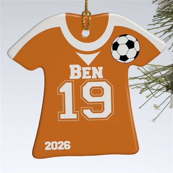 Personalized Soccer Jersey Christmas Ornaments - 16658