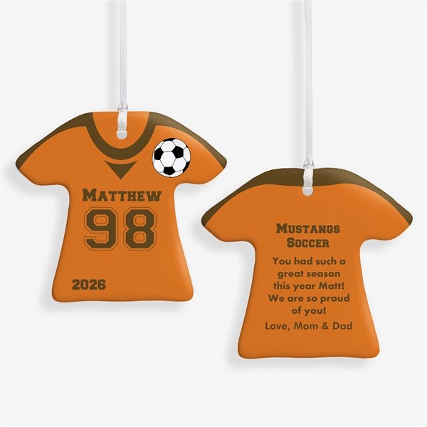 Personalized Soccer Jersey Christmas Ornaments - 16658