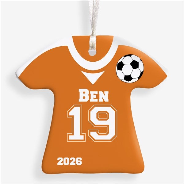 Personalized Soccer Jersey Christmas Ornaments - 16658