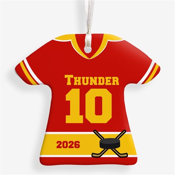 Personalized Hockey Jersey Christmas Ornaments - 16659