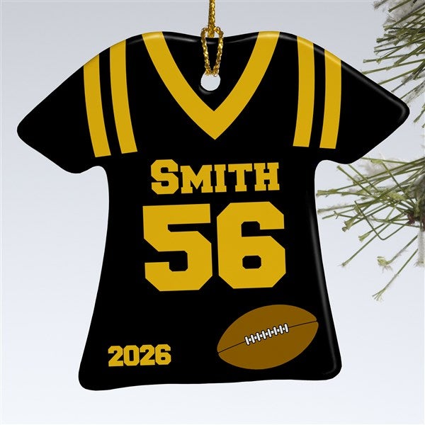 Personalized Football Jersey Christmas Ornaments - 16660