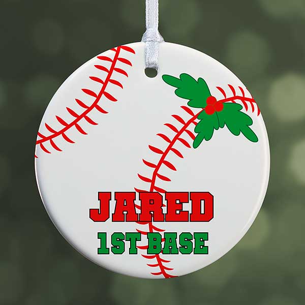 Personalized Baseball Christmas Ornaments - 16665