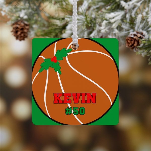 Personalized Basketball Christmas Ornaments - 16666