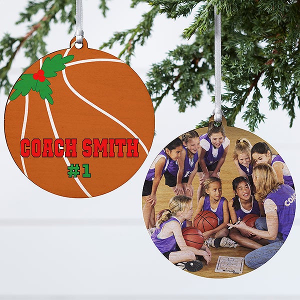 Personalized Basketball Christmas Ornaments - 16666
