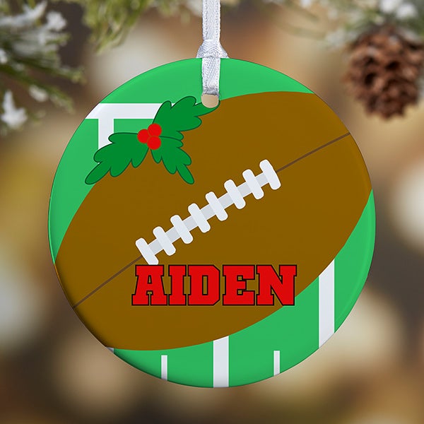 Personalized Football Christmas Ornaments Personalized Football Christmas Ornaments - 16667 - Personalized Football Christmas Ornaments