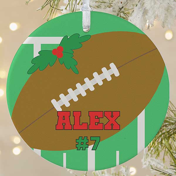 Personalized Football Christmas Ornaments - 16667