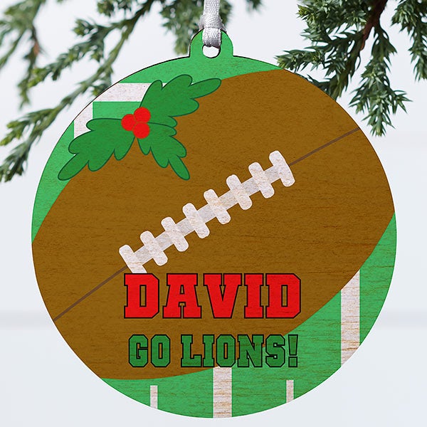 Personalized Football Christmas Ornaments - 16667