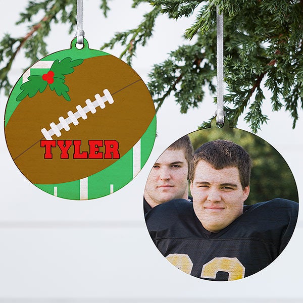 Personalized Football Christmas Ornaments - 16667