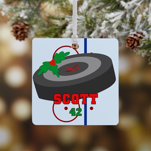 Personalized Hockey Christmas Ornaments - 16669