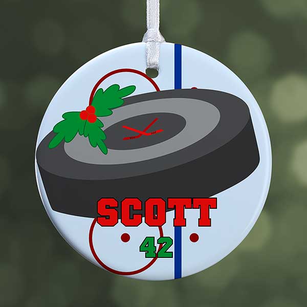 Personalized Hockey Christmas Ornaments - 16669