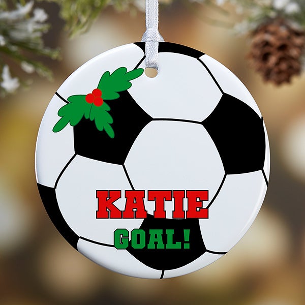 Personalized Soccer Christmas Ornaments Personalized Soccer Christmas Ornaments - 16670 - Personalized Soccer Christmas Ornaments