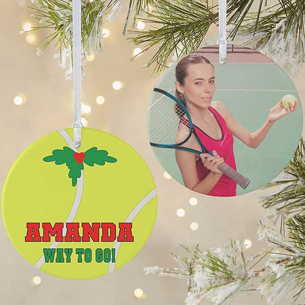 Personalized Tennis Christmas Ornaments - 16671