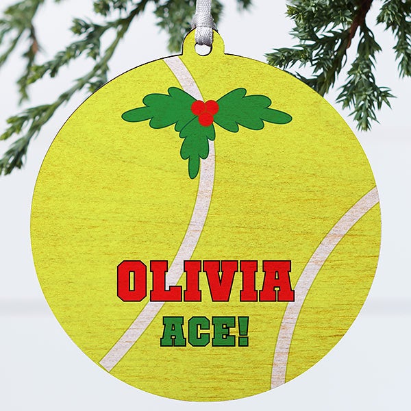 Personalized Tennis Christmas Ornaments - 16671