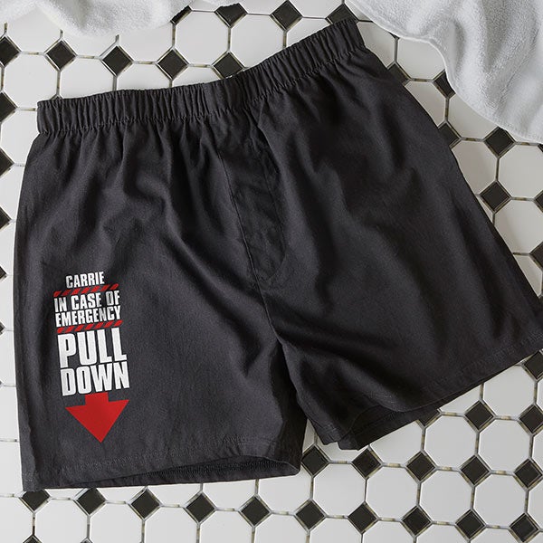 Personalised boxer shorts - M - Black