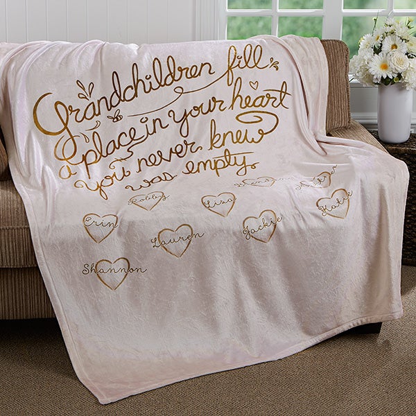 Personalized Grandparents Blankets - Grandchildren Fill Our Hearts - 16692