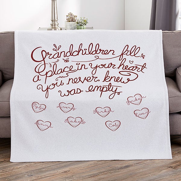 Personalized Grandparents Blankets - Grandchildren Fill Our Hearts - 16692