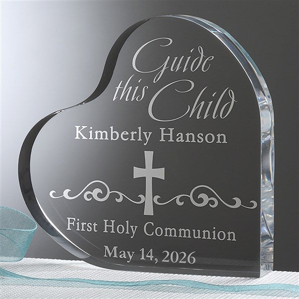 Personalized Religious Heart Keepsake - Guide This Child - 16695