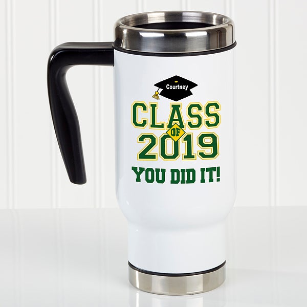 personalized graduation travel mugs