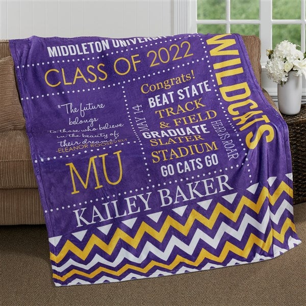 16782 School Memories Personalized Graduation Blanket