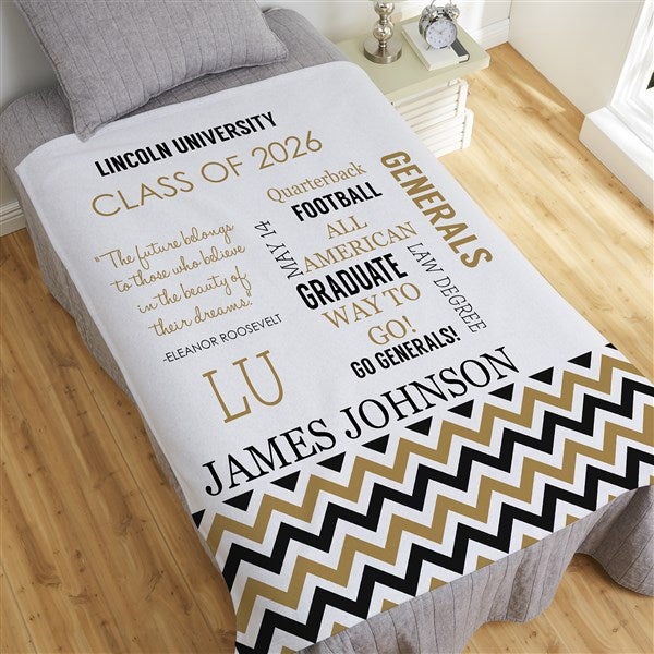 Personalized Graduation Blankets - School Memories - 16782