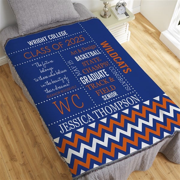 Personalized Graduation Blankets - School Memories - 16782