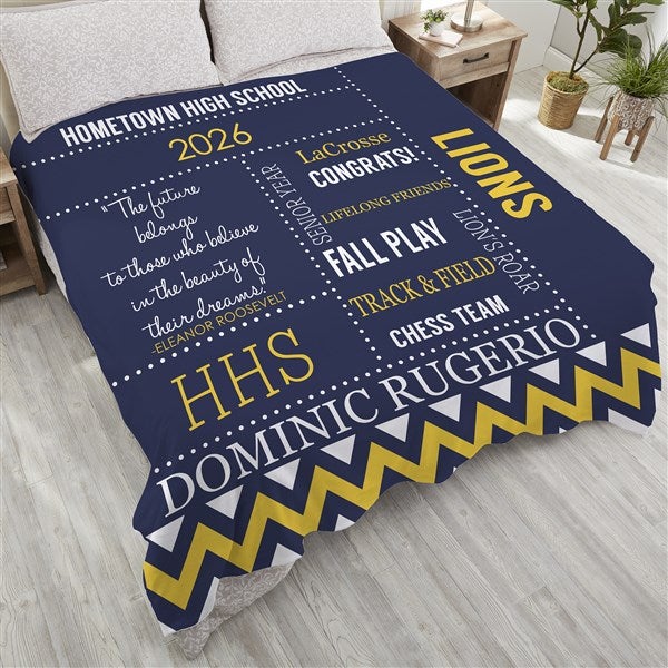 Personalized Graduation Blankets - School Memories - 16782