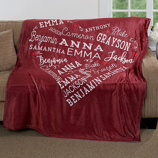 Personalized Blankets - Close To Her Heart - 16802